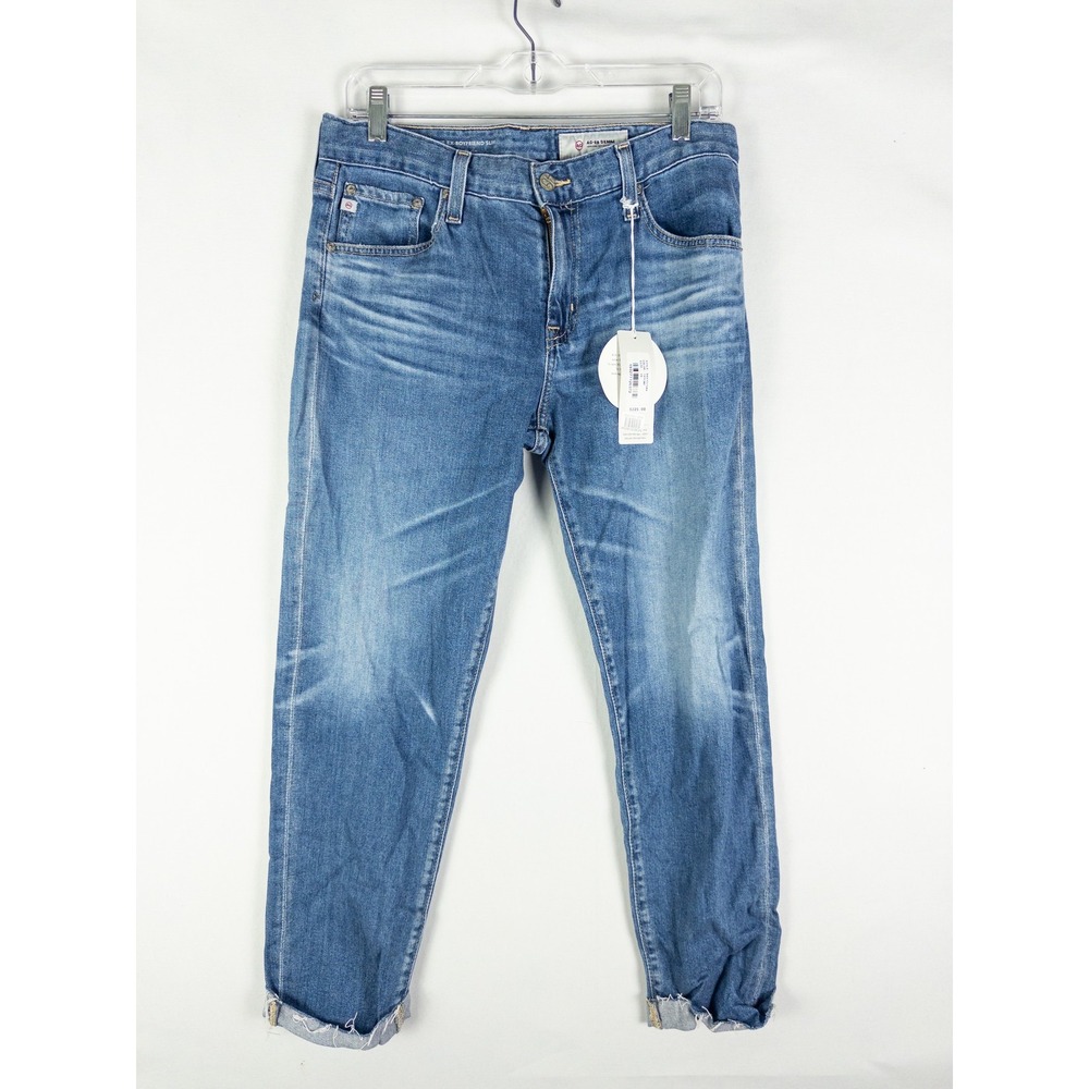 AG Adriano Goldschmied Ex-Boyfriend Slim Jeans Womens 28 Medium Blue NWT Slouchy